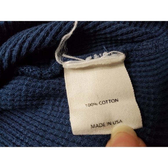 Christina Lehr Women's Size 2 Top Navy Waffle Long Sleeve T Shirt Lightweight - Picture 10 of 12